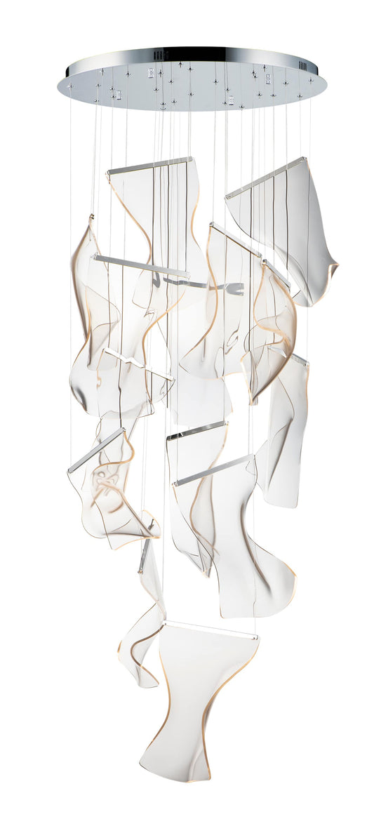 Rinkle 28" Wide LED Multi Light Abstract Pendant