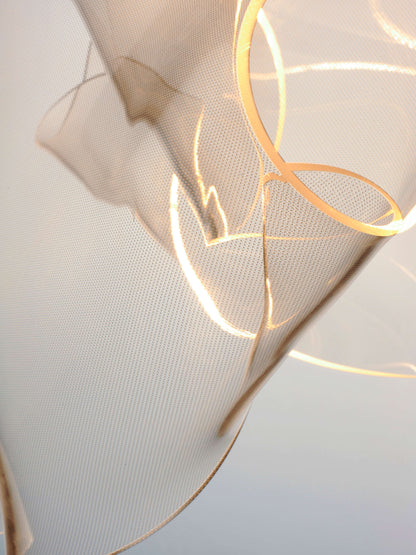 Rinkle 36" Wide LED Multi Light Linear Abstract Pendant