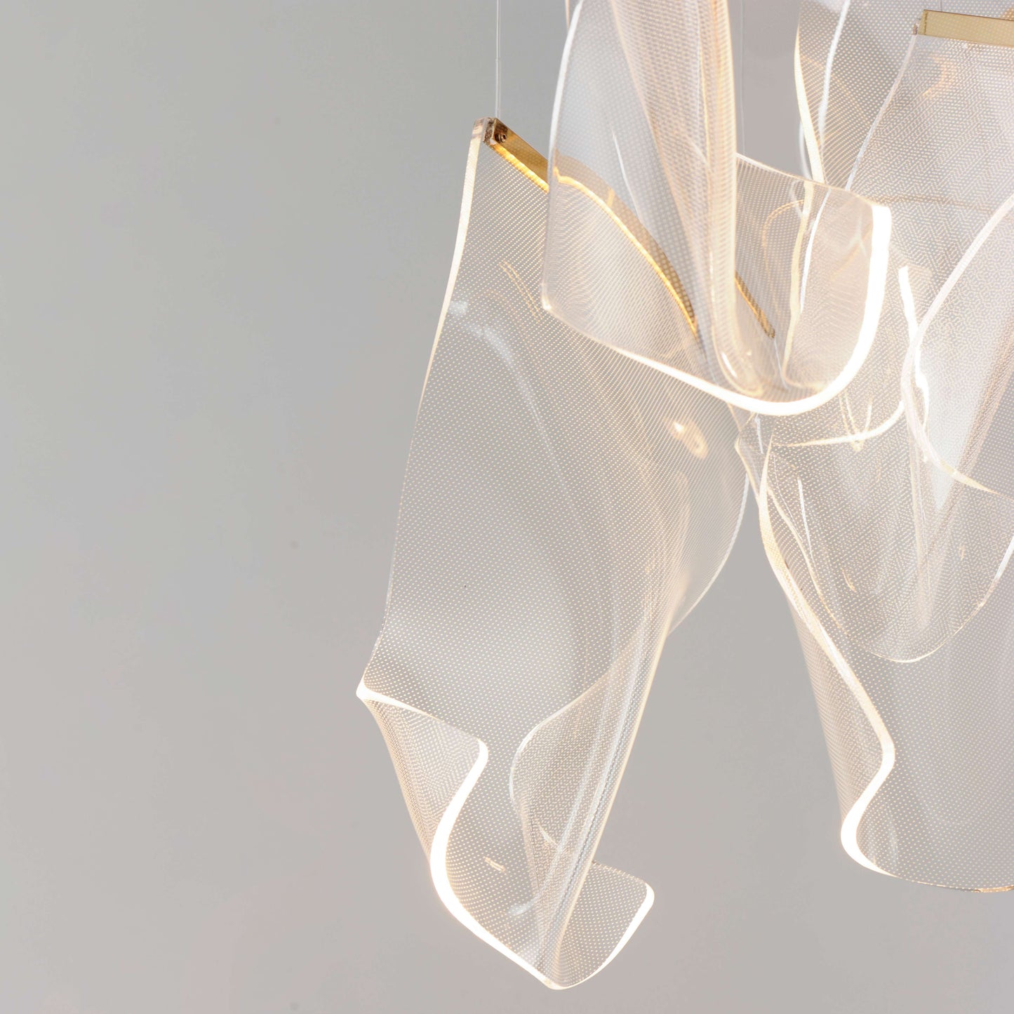 Rinkle 36" Wide LED Multi Light Linear Abstract Pendant