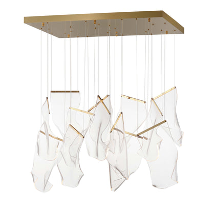 Rinkle 36" Wide LED Multi Light Linear Abstract Pendant