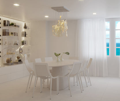 Rinkle 36" Wide LED Multi Light Linear Abstract Pendant
