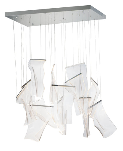 Rinkle 36" Wide LED Multi Light Linear Abstract Pendant