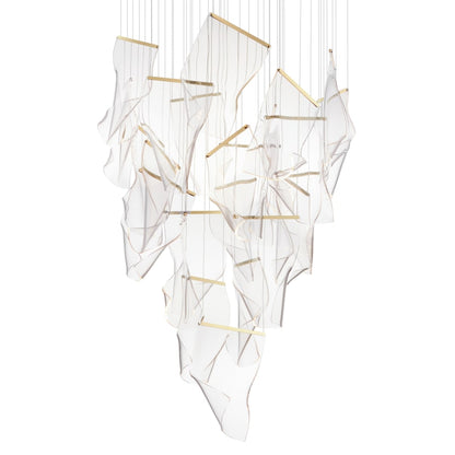 ET2 Rinkle 36" Wide LED Multi Light Abstract Pendant