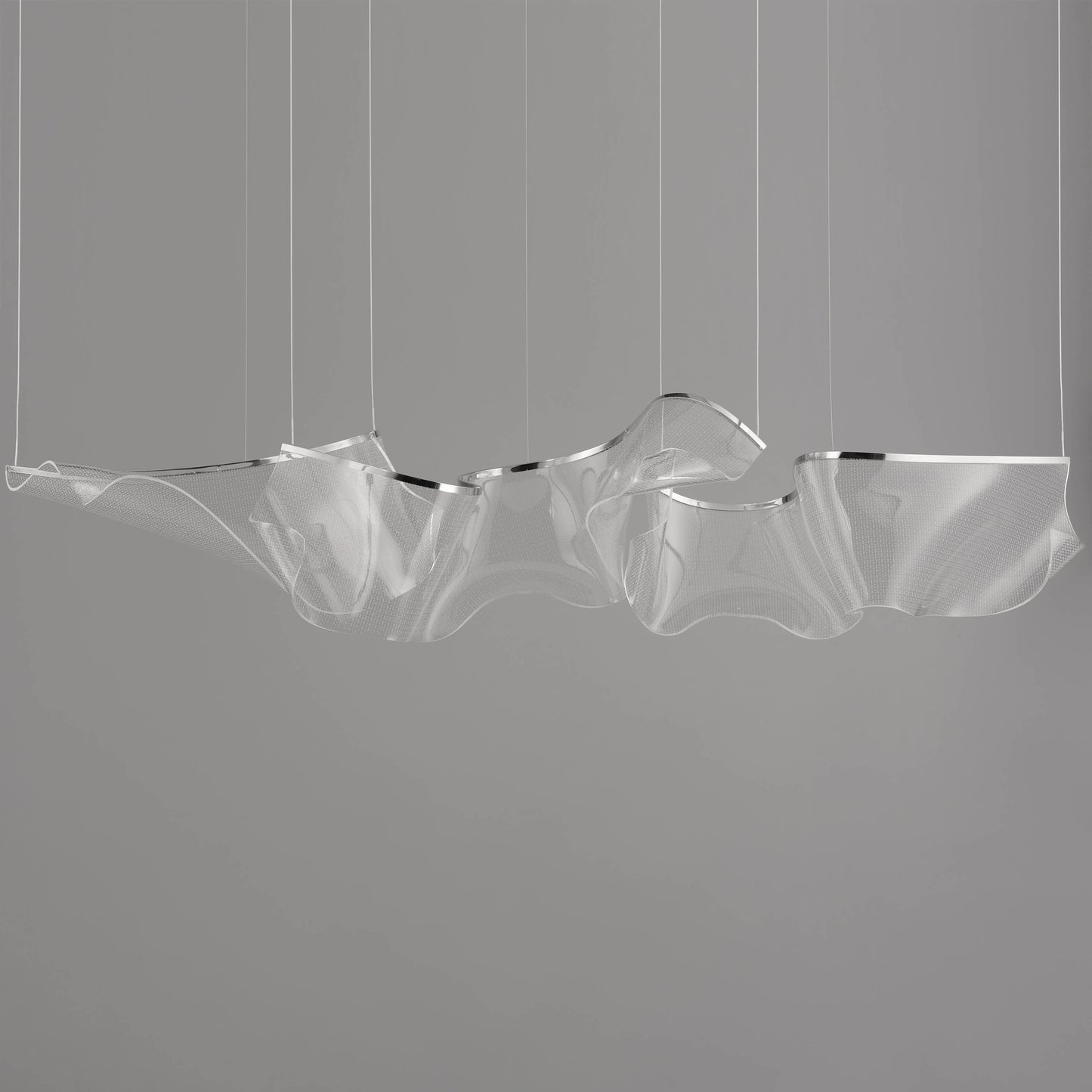 Rinkle 58" Wide LED Abstract Linear Pendant