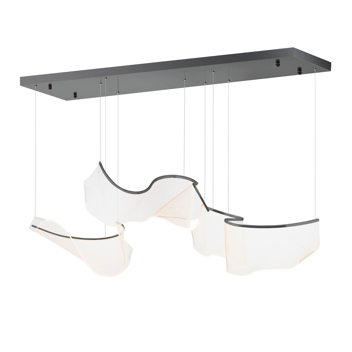 Rinkle 58" Wide LED Abstract Linear Pendant