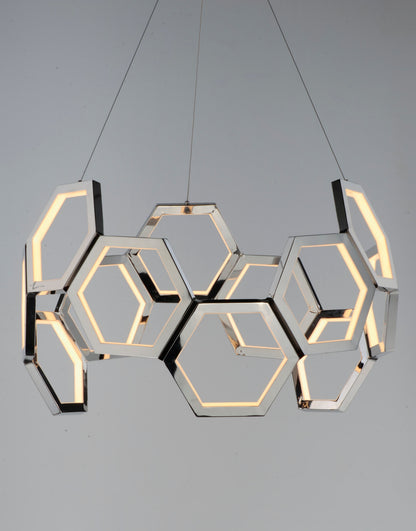 Polygon 30" Wide LED Chandelier