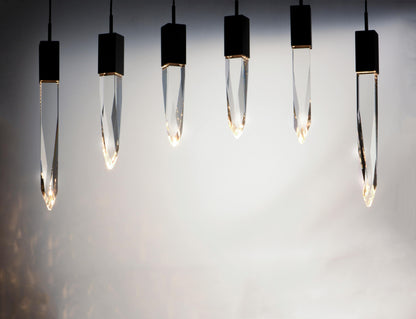 Quartz 6 Light 39" Wide LED Linear Pendant