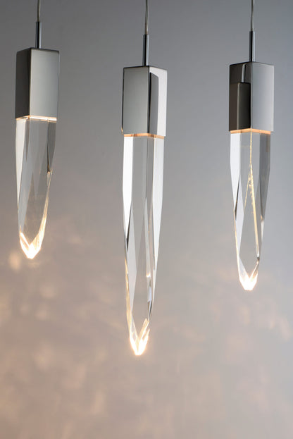 Quartz 6 Light 39" Wide LED Linear Pendant