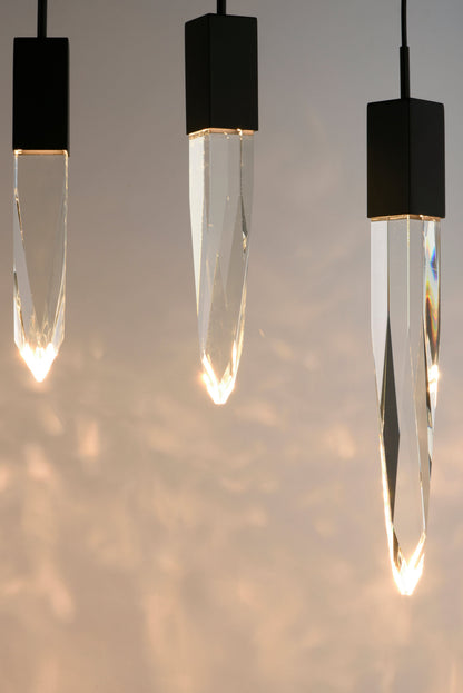 Quartz 9 Light 16" Wide LED Multi Light Pendant