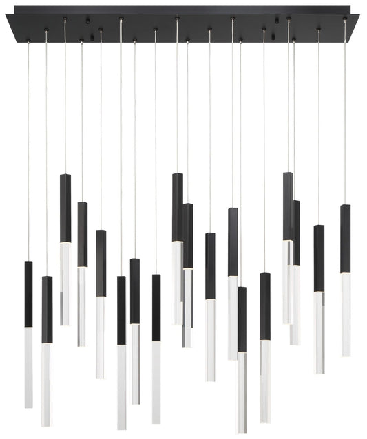 fase Benicio 18 Light Chandelier in Black