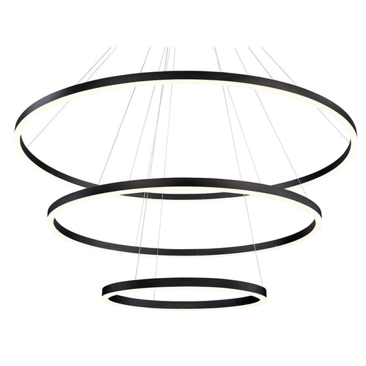 Eurofase Lighting Spunto Three-Tier 61" Wide 3000K LED Ring Chandelier