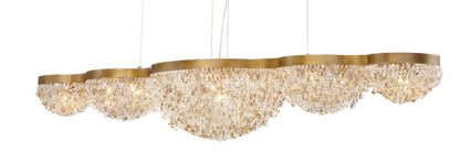 Mondo 15 Light 59" Wide Crystal Linear Chandelier
