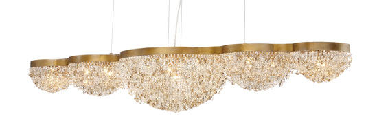 Mondo 15 Light 59" Wide Crystal Linear Chandelier