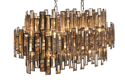 Vienna 16 Light 41" Wide Crystal Linear Chandelier