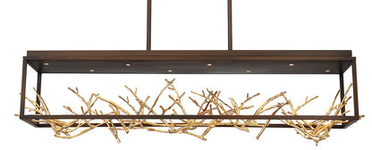 Aerie 42" Wide LED Abstract Linear Chandelier