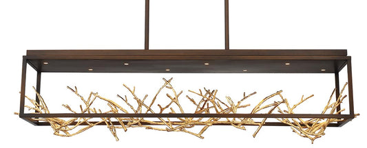 Aerie 42" Wide LED Abstract Linear Chandelier