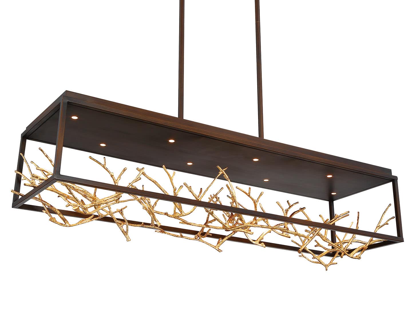 Aerie 42" Wide LED Abstract Linear Chandelier