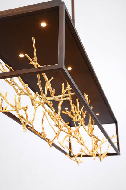 Aerie 42" Wide LED Abstract Linear Chandelier