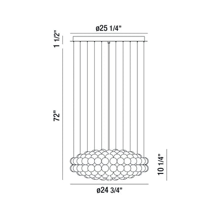 Eurofase Lighting Riverdale 8 Light 25" Wide Suspension Multi Light Pendant