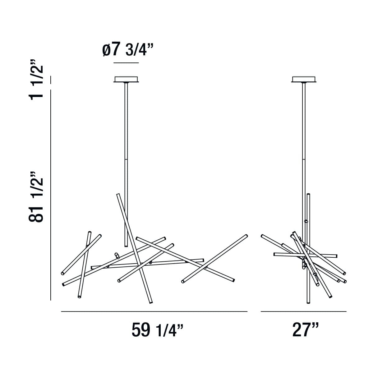 Crossroads 18 Light 59" Wide LED Chandelier
