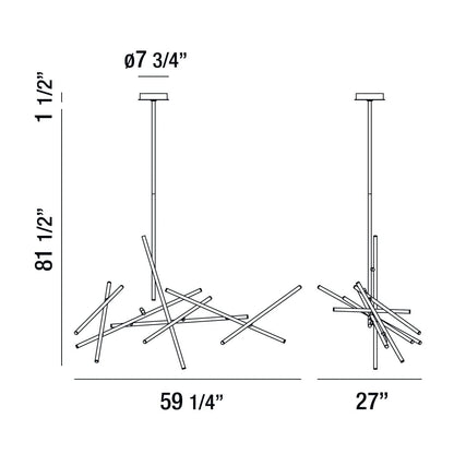 Crossroads 18 Light 59" Wide LED Chandelier