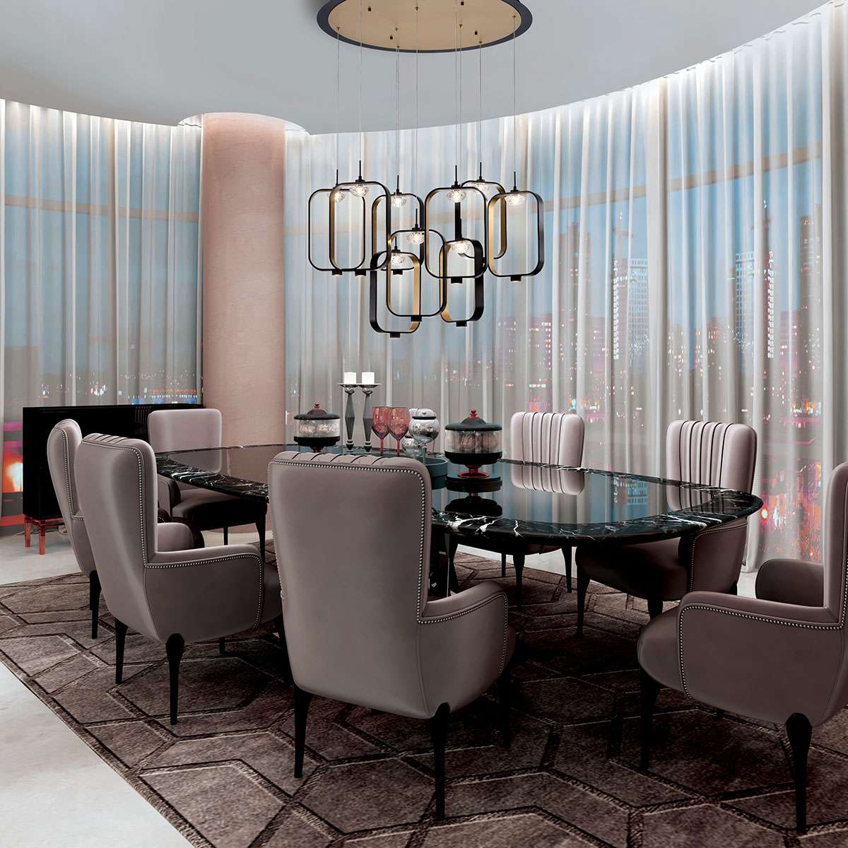 Dagmar 9 Light 33" Wide LED Multi Light Pendant