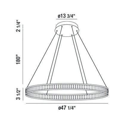 Forster 47" Wide LED Ring Chandelier