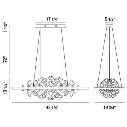 Eurofase Lighting Clayton 43" Wide LED Ring Chandelier