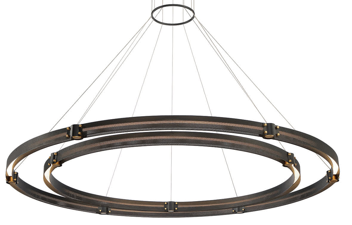 Admiral 4 Light 62" Wide LED Ring Chandelier - 2 Rings