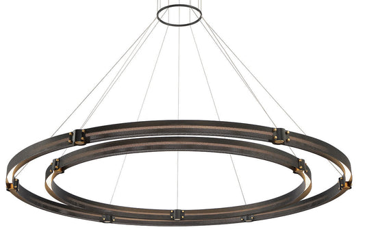 Admiral 4 Light 62" Wide LED Ring Chandelier - 2 Rings