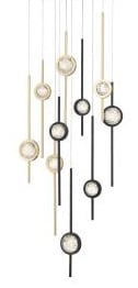 Barletta 10 Light 24" Wide LED Abstract Multi Light Pendant