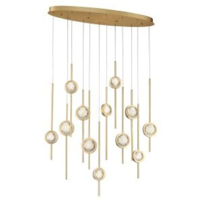 Eurofase Lighting Barletta 12 Light 38" Wide LED Abstract Linear Pendant