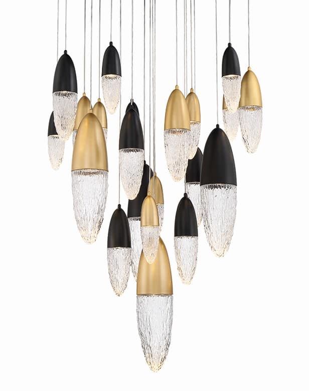 écrou 22 Light 40" Wide Suspension Multi Light Pendant