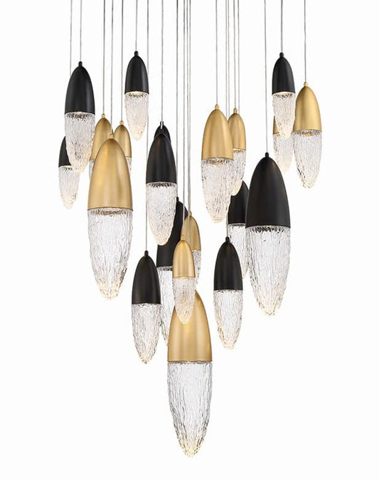 écrou 22 Light 40" Wide Suspension Multi Light Pendant