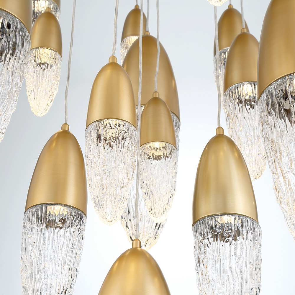 écrou 22 Light 40" Wide Suspension Multi Light Pendant