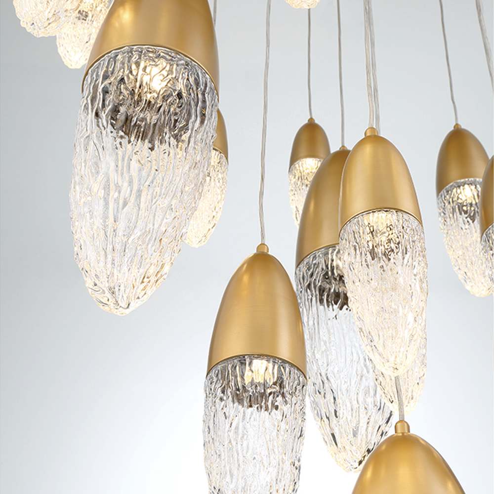 écrou 22 Light 40" Wide Suspension Multi Light Pendant