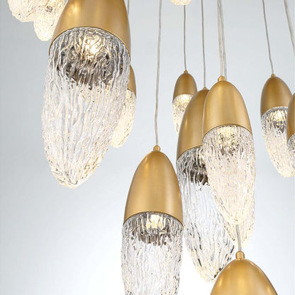 écrou 22 Light 40" Wide Suspension Multi Light Pendant