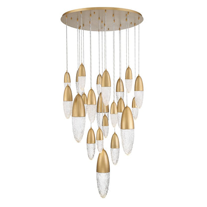 écrou 22 Light 40" Wide Suspension Multi Light Pendant