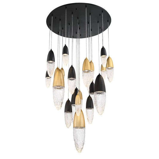 écrou 22 Light 40" Wide Suspension Multi Light Pendant