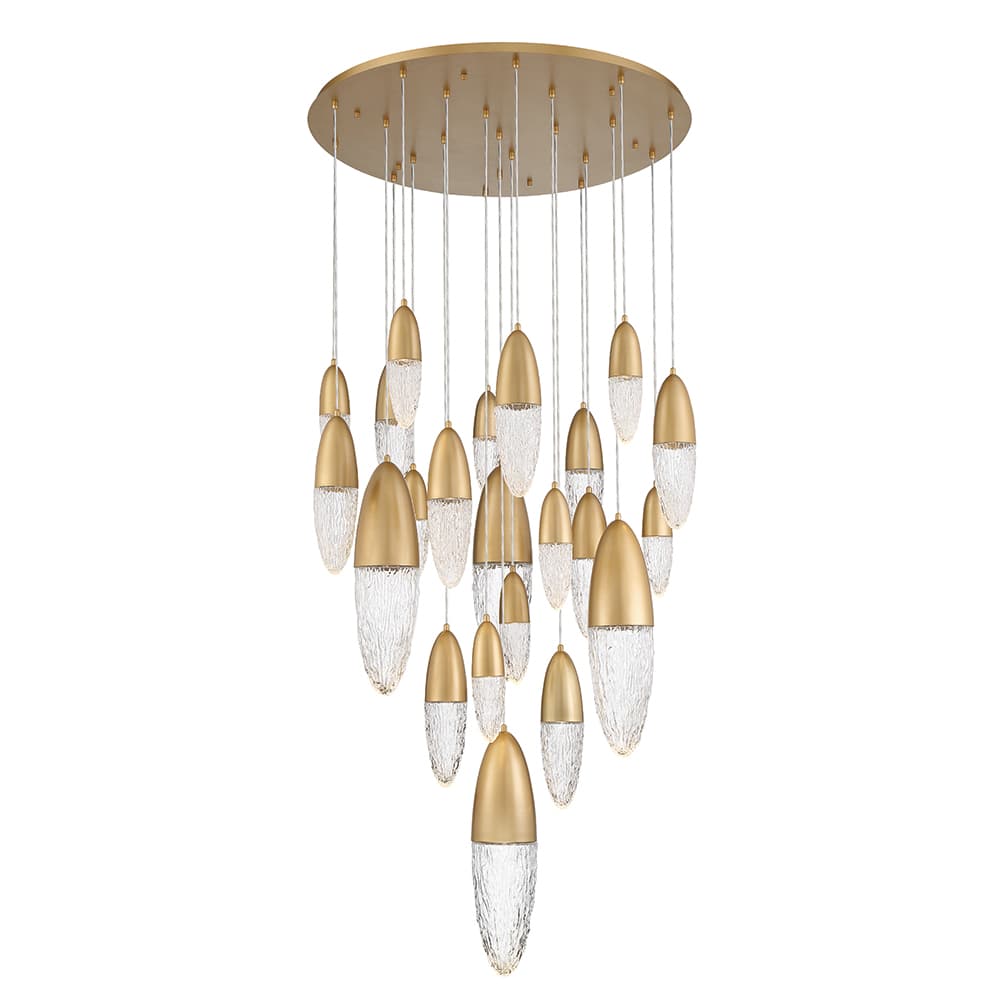 écrou 22 Light 40" Wide Suspension Multi Light Pendant