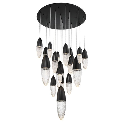 écrou 22 Light 40" Wide Suspension Multi Light Pendant