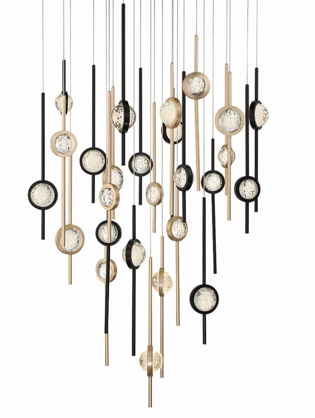 Barletta 40" Wide LED Suspension Multi Light Pendant