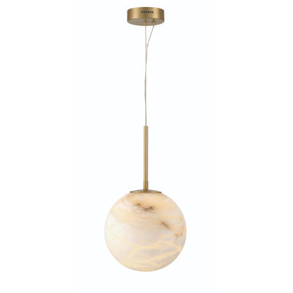 Kepler 12" Wide 3000K LED Pendant with Alabaster Shade