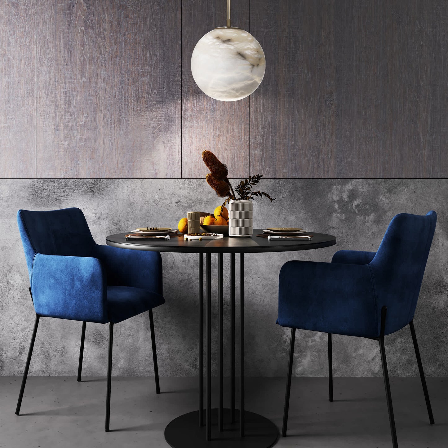 Kepler 12" Wide 3000K LED Pendant with Alabaster Shade