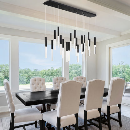 Benicio 18 Light 42" Wide 3000K LED Linear Crystal Pendant