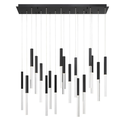 Benicio 18 Light 42" Wide 3000K LED Linear Crystal Pendant