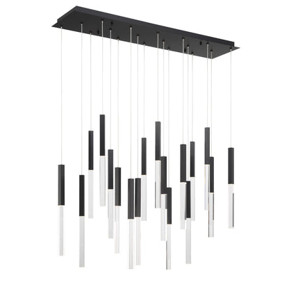 Benicio 18 Light 42" Wide 3000K LED Linear Crystal Pendant