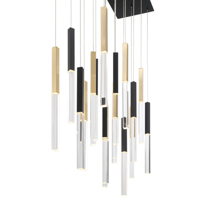 Benicio 18 Light 42" Wide 3000K LED Linear Crystal Pendant