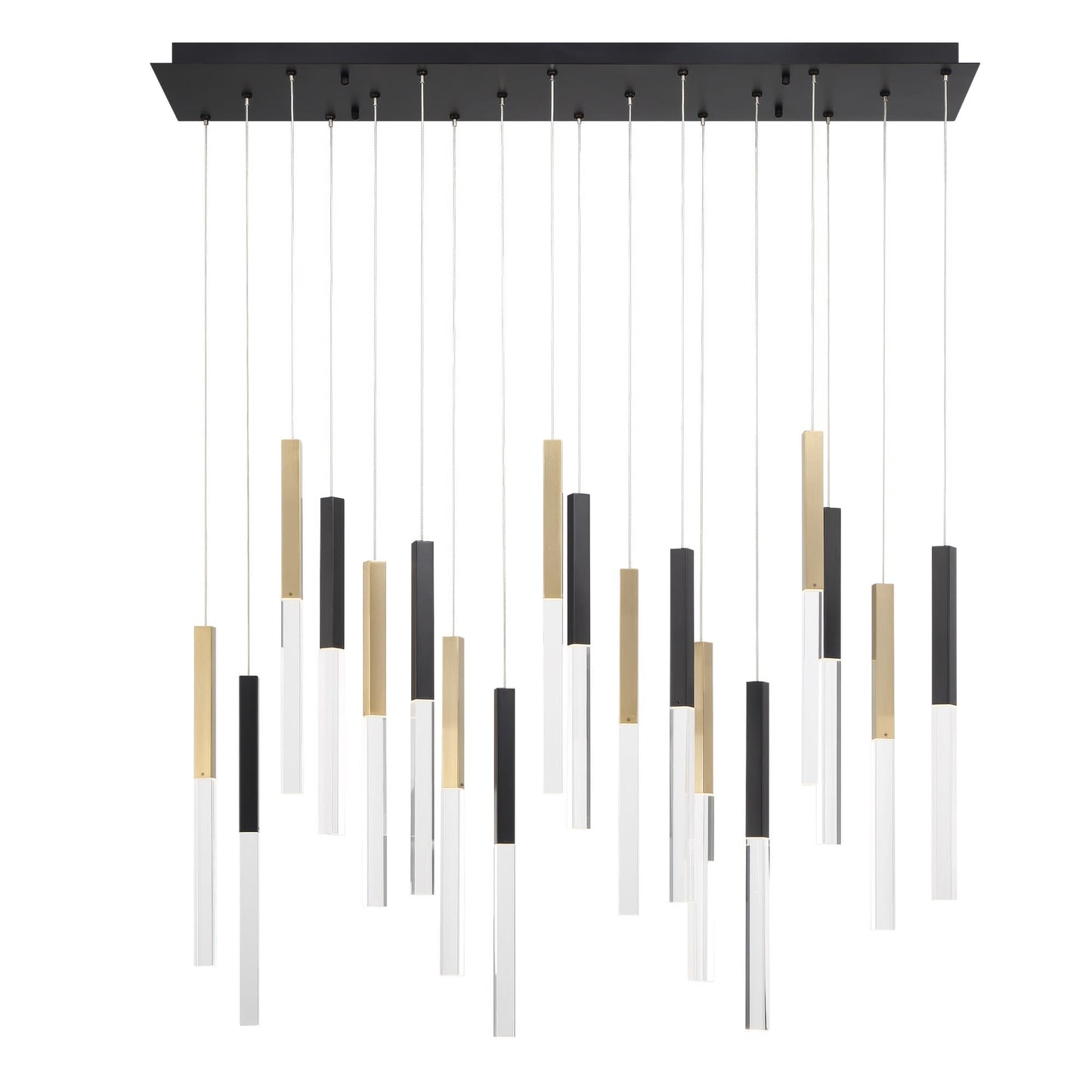 Benicio 18 Light 42" Wide 3000K LED Linear Crystal Pendant