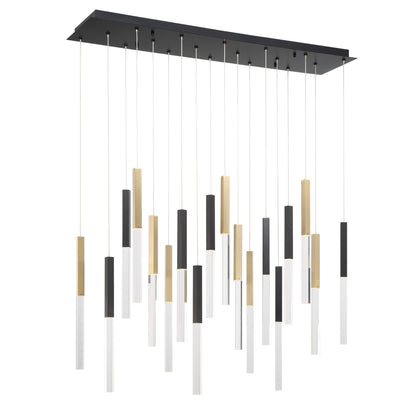 Benicio 18 Light 42" Wide 3000K LED Linear Crystal Pendant